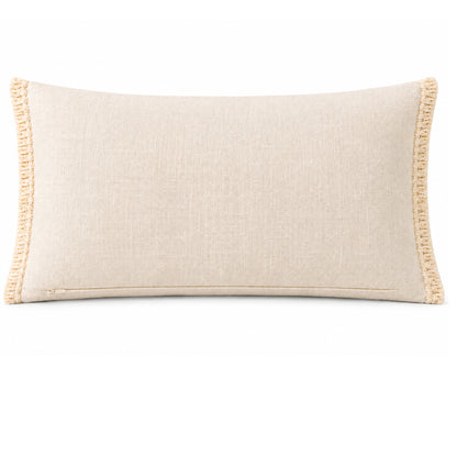 Autumn Elegance Pumpkin Harvest 14" x 20" Decorative Pillow Cover – Blue & Beige Embroidered Pumpkin Accent Cushion Cover