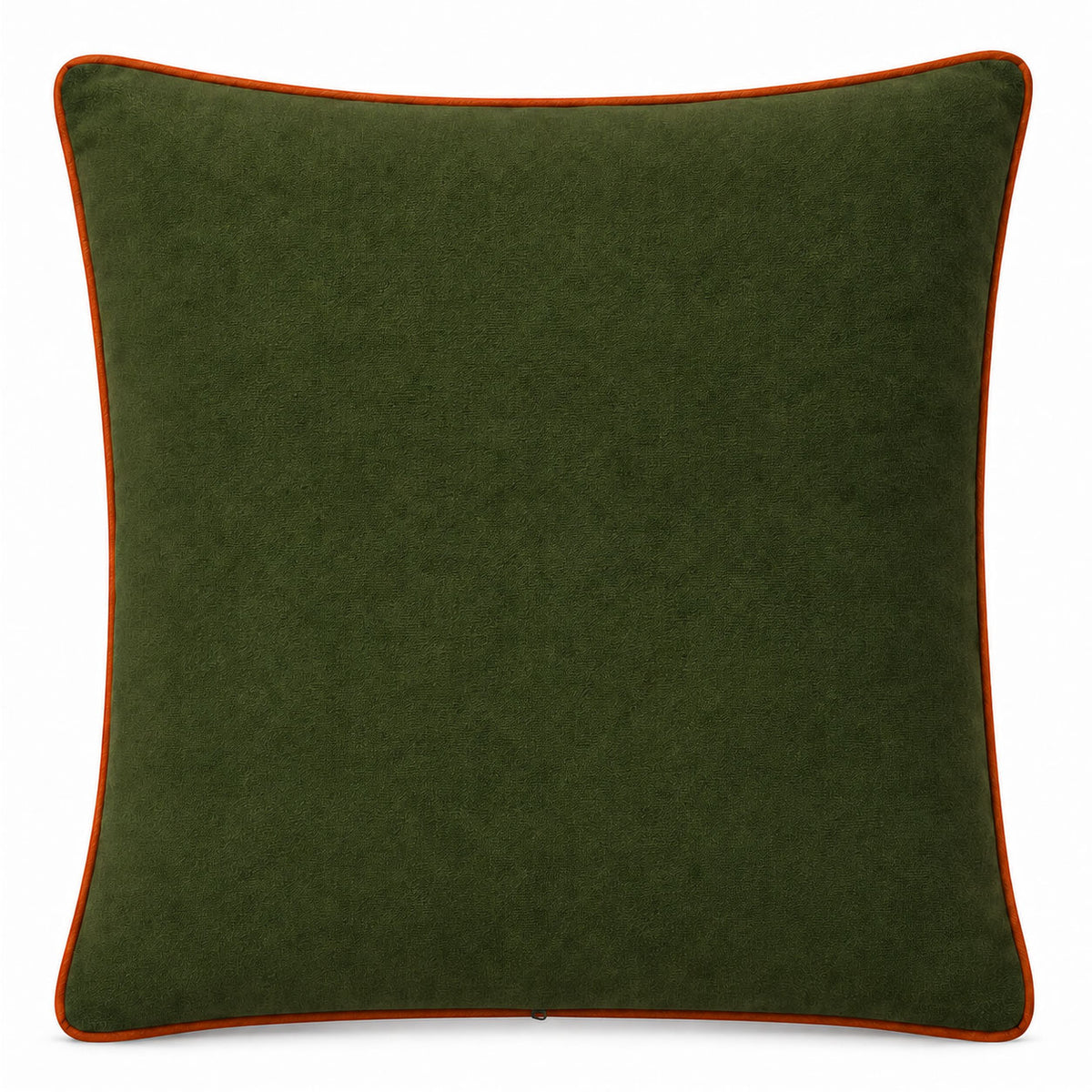 Autumn Woodland Leaves 18" x 18" Decorative Pillow Cover – Green Botanical Fall Accent Cushion Cover