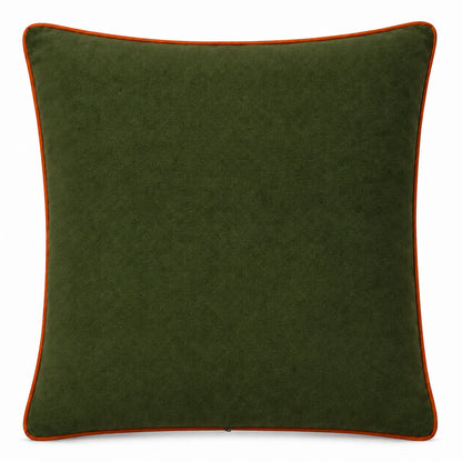 Autumn Woodland Leaves 18" x 18" Decorative Pillow Cover – Green Botanical Fall Accent Cushion Cover