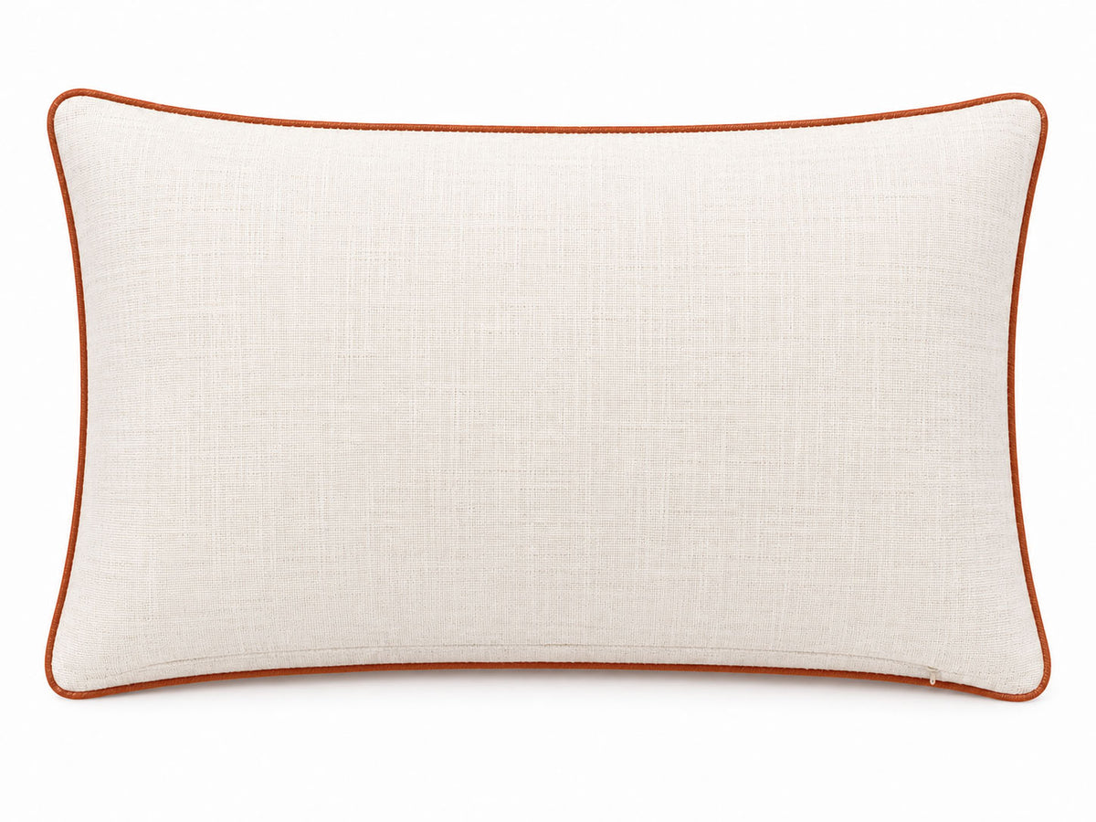 Thankful and Grateful Printed and Embroidered Pillow Cover – 14" x 20"